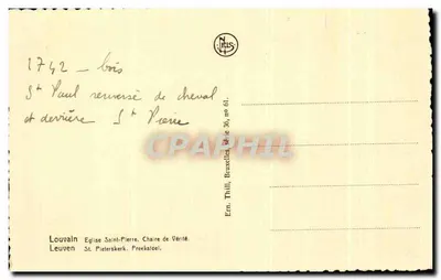 Kościół św. Piotra — Ołtarz Prawdy — Em. Thill, Bruksela, seria 36, n° 61 — Rewers