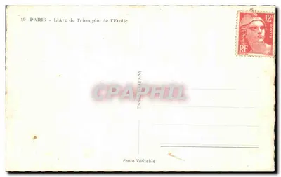 Paryż — Arc de Triomphe de l'Étoile — Wydawca Édity 109 — Rewers
