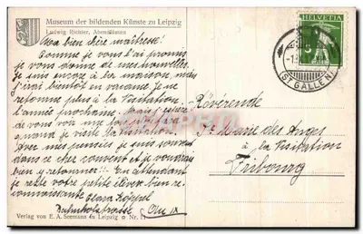 Festa da Visitação — Museu de Belas Artes de Leipzig — Editor E. A. Seemann, n° 11 — Verso