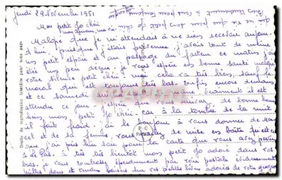 Casal amoroso — texto impresso e mensagem manuscrita — n° 6231 — Verso