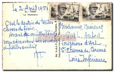 Le Panthéon — Paryż — Wyd. G.A.L.F. nr 31 — Rewers