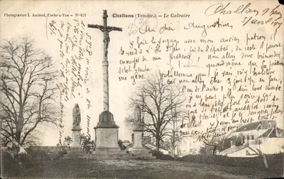 Challans (Vendée) — O Calvário — Fotogravura L Amiaud, Poche-s-Yon - N°421