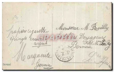 Dois barcos a vela no mar — Editor desconhecido, n° 430 — Verso