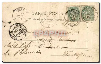 Sablé - O Castelo e a Sarthe — J. Malicot, n° 207 — Verso