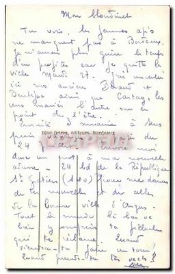 Bordeaux — Fontanna Trzech Bóstw — Bloc Frères, n° 110 — Rewers