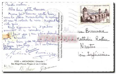 Arcachon — Jego Piękne Plaże i Trzy Przystanie — L. CHATAGNEAU, 1020 Arcachon (Gironde) — Rewers