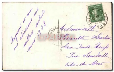 Arranjo de rosas coloridas — SAPI Paris 1194 — Verso
