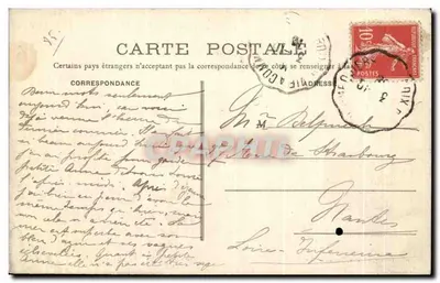 Sion — Ogólny widok Chaletów nad Brzegiem — Wydawca: Halle & Fils, Paryż — Rewers