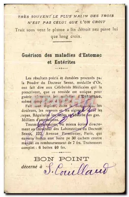 Tânger, Gibraltar, Cádiz — O mais esperto não é aquele que se pensa — Cura de doenças de Estômago e Enterites — Verso