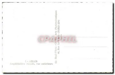 Arles — Rzymski amfiteatr, widok z zewnątrz — Real-Photo-Cie des Arts Photomécaniques, Paryż — Rewers