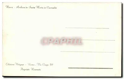 Ambone de Santa Maria in Cosmedin — Roma — Edição Brägner — Verso