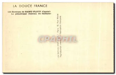 Castelo do Saillans — Ao redor de Saint-Flour (Cantal) — Yvon — Verso