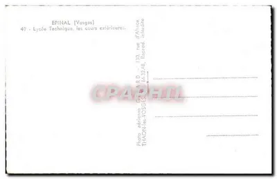 Épinal (Vosges) — Liceu Técnico, cursos externos — Foto aérea Thaon-lès-Vosges, n°47 — Verso
