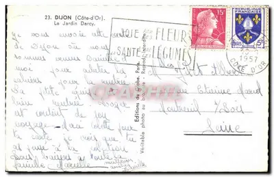 Jardim Darcy — Dijon (Côte-d'Or) — Éditions du Globe, Paris — Verso