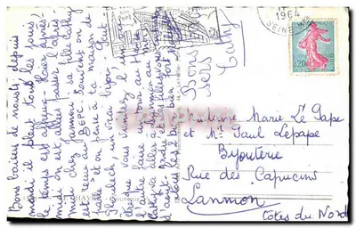Le Havre — Ogólny widok, statek « France », ratusz, plaża — wydawca nie widoczny — Rewers