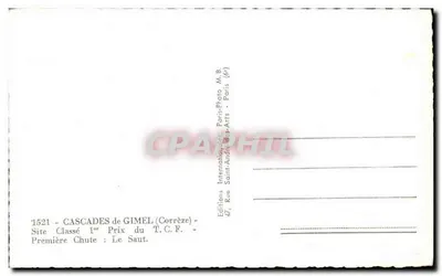 Cascady Gimel — Klasyfikowany 1. Przyznany przez T.C.F. — Wydawnictwo Internationale Paris-Photo — Rewers