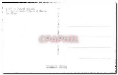 Saut du Doubs — Bassin Louis-Philippe i Rocher de l'Echo — Compiègne (S.-et-L.) — Rewers