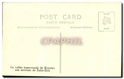Vale transversal de Krywiec — nas proximidades de Żabie-Ilcia — editor SZAMP — Verso