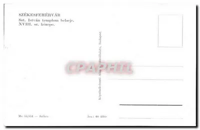 Székesfehérvár — Wnętrze katedry św. Stefana — Środek XVIII wieku — Me 33/554 — Szikra — Rewers