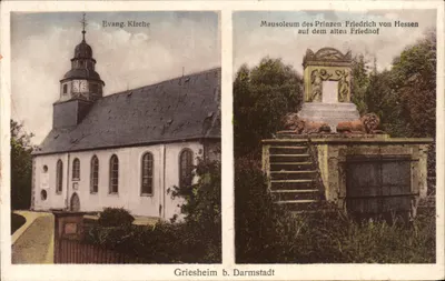 Igreja evangélica de Griesheim — Mausoléu do príncipe Friedrich da Hesse — Griesheim perto de Darmstadt