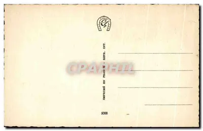Zimowy krajobraz — zasnieżona dom i ptaki — Wesołych Świąt — Wydrukowany we Francji, nr 5008 — Rewers