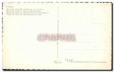 Roma — Porta Pia e Monumento ai Bersaglieri — editore Bicarini — Verso