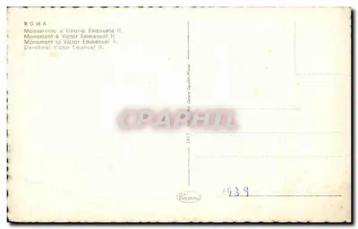 Pamiątka po Victor-Emmanuelu II — Rzym — wydawca Beaumé, numer serii 1939 — Rewers