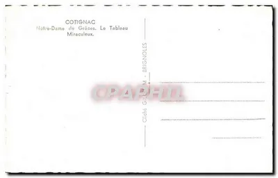 Cotignac — Najświętsza Pani Maryja Gracji. Obraz Cudowny — Cliché Gillém - Brignoles — Rewers