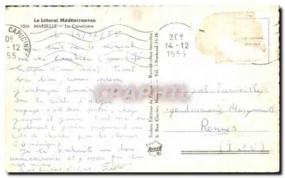 Widok ulicy Canebière w Marsylia — Wydawca: Spółka Wydawnictw Francji — Rewers