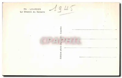 Lourdes — Het Kruiswegpad — Fotografische uitgave Quenault, Lourdes, n°73 — Achterkant
