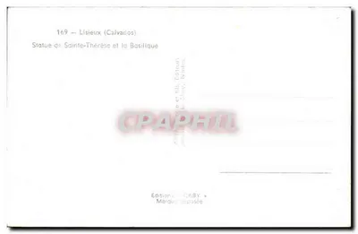 Statua św. Teresy i Bazylika — Lisieux (Calvados) — Wydawnictwo Caby — Rewers
