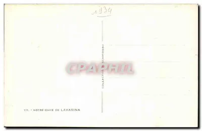 Notre-Dame de Lavasina — estátua da Virgem com o Menino — Coleção Scamaroni n°111 — Verso