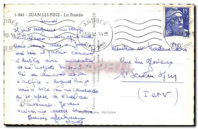 A Cegonha — Juan-les-Pins — Éditions Véritable — Verso