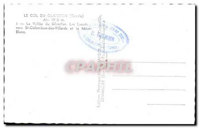 O Col do Glandon — Savoia — Edições Chambéry — Verso