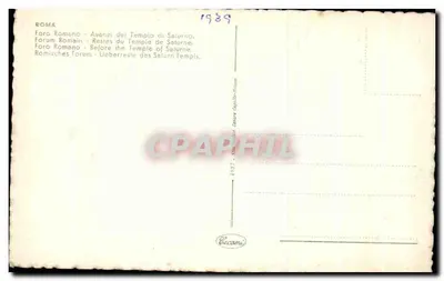 Rzym — Foro Romano — Ruiny świątyni Saturna — wydawca Boccamini — Rewers