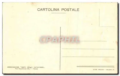 Catacumbas de Priscilla — Loculi del arenario — Asociación 'Amici delle Catacombe', Roma — Reverso