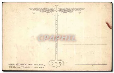 Céu e Mar — série artística — Edição A. Traldi, Milão — Verso