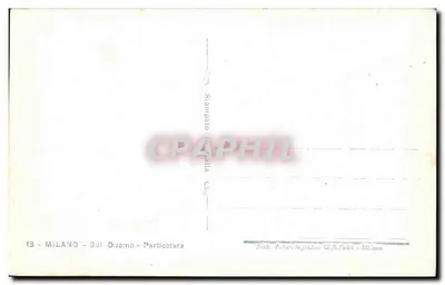 Milano - Widok na Duomo - Szczegół — Slab. Fototecnografico G.B. Falci - Milano, n°13 — Rewers