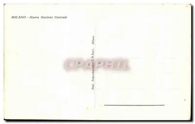 Milano - Nowa Główna Stacja — wydawca G.B. Falci — Rewers