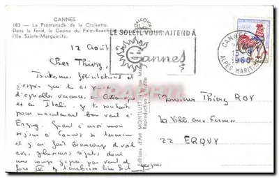 Cannes — Promenada Croisette — Wydawnictwo Montillet — Rewers