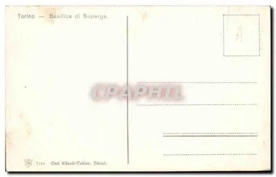 Turim — Basílica de Superga — Carl Künzli-Tobler, Zurique, n° 7110 — Verso