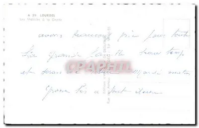 Lourdes — Os Doentes na Gruta — Éditions d'Arthous — Verso