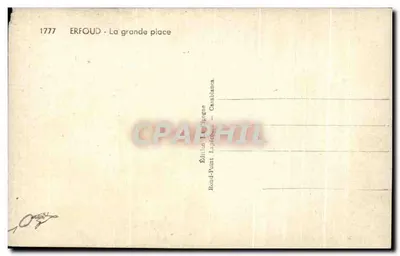 Erfoûd — La grande place — Édition Point Lapérouse — n° 1777 — Verso