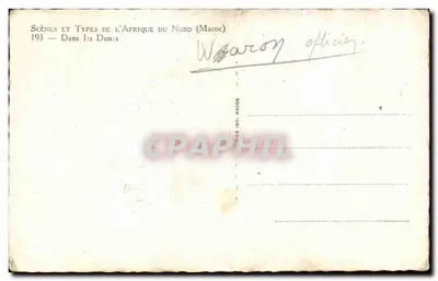 En las Dunas — Escenas y Tipos de África del Norte (Marruecos) — Editor: Imprenta Inf. Macon — Reverso