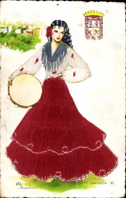 Mulher em traje de flamenco — Granada — Éloi Guminer, n°30