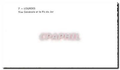 Lourdes — Pejzaż ogólny i Pic du Jer — Rewers