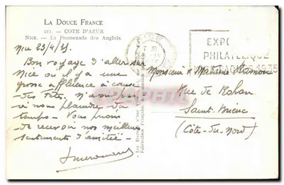 Nice — Promenada Anglika — Delikatna Francja, n°211 — Rewers