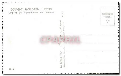 Jaskinia Najświętszej Maryi Panny z Lourdes — Klasztor Świętego Gildarda - Nevers — B. 9 — Rewers