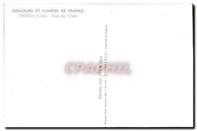CPSM Troyes Rue Des Chats — Verso
