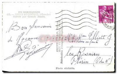 Mont Saint-Michel — Odbicia przy dużej półmiance — Greff — Rewers